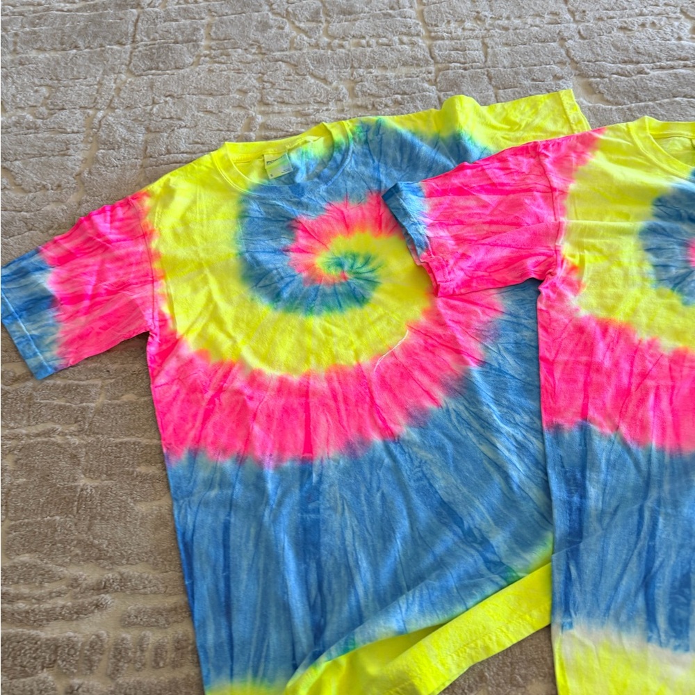 Port and Company Bright Yellow and Blue Tee